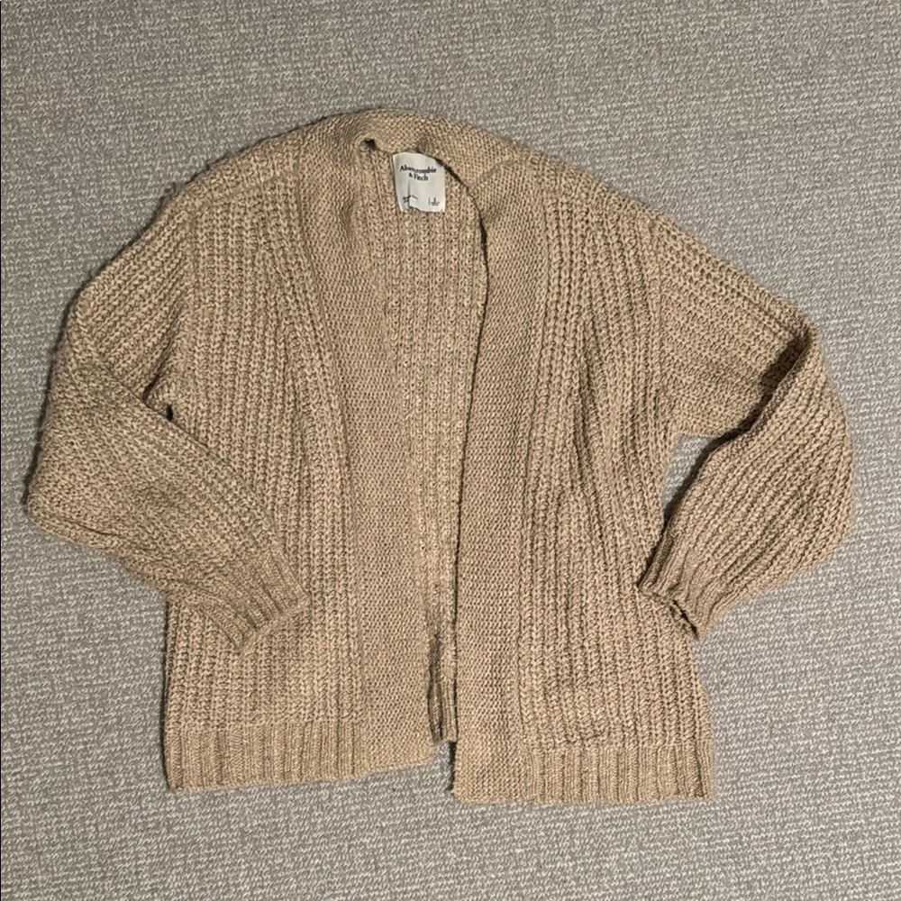 Abercrombie Tan Knit Women's Cardigan